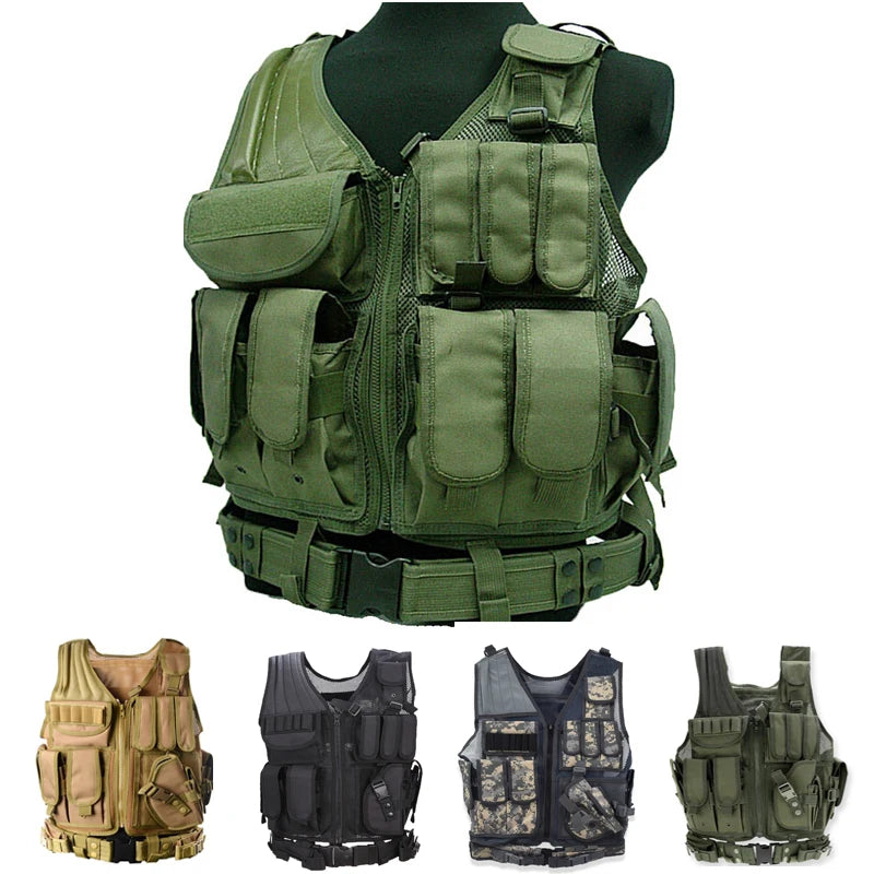 Tactical Vest Men Outdoor Hunting Waistcoat Airsoft Sport Paintball Body Armor