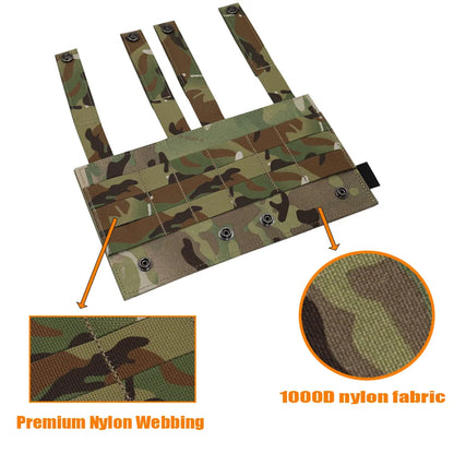 Tactical Vest Patch Molle Adapter Panel Hook&Loop Converter Mounting Placard Badge Patches EDC Tool Bag