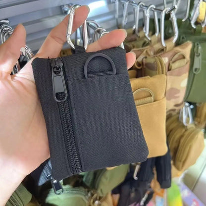 Simple Outdoor Tactical Key Bag Zipper Coin Purse Headphones Storage Card Bag Small Wallet Mini Tools Bag