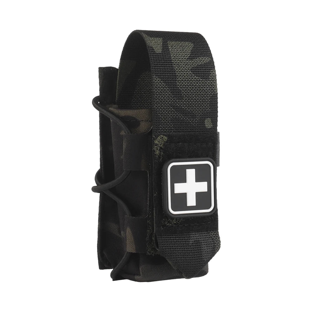 OPHIDIANTAC Tactical Tourniquet Pouch Universal Molle Medical Tool Carrier Vertical Flap Cover Bag for Hiking Hunting Outdoor