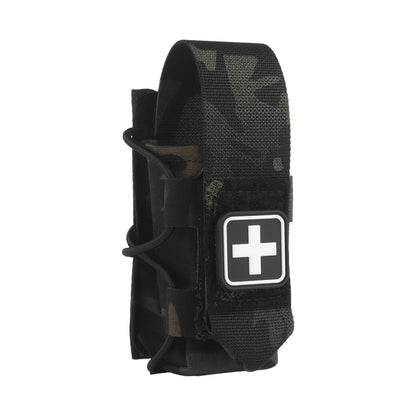 OPHIDIANTAC Tactical Tourniquet Pouch Universal Molle Medical Tool Carrier Vertical Flap Cover Bag for Hiking Hunting Outdoor