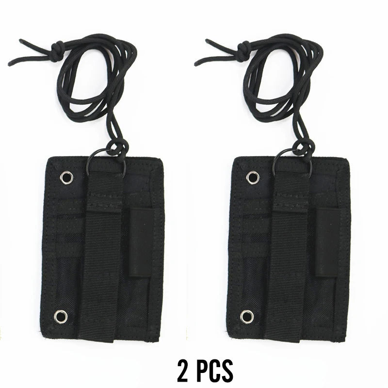 Tactical ID Card Holder Hook Loop Patch Tour Guide Badge Holders Outdoor Travel ID Pouch Pen Purse Tactical Style Badge Bag