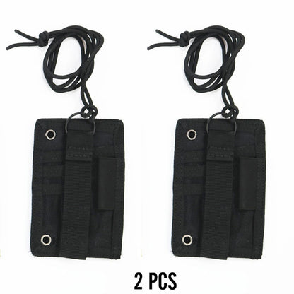 Tactical ID Card Holder Hook Loop Patch Tour Guide Badge Holders Outdoor Travel ID Pouch Pen Purse Tactical Style Badge Bag