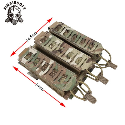 SINAIRSOFT Tactical MP5 MP7 Magazine Pouch With Elastic Retention Straps For Vest Chest Rig Accessories