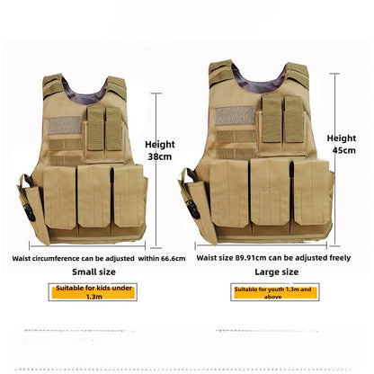 Outdoor Game Breathable Children Kids Vest Protective Waistcoat Undershirt Holder Magazine for Outdoor Hunting Games