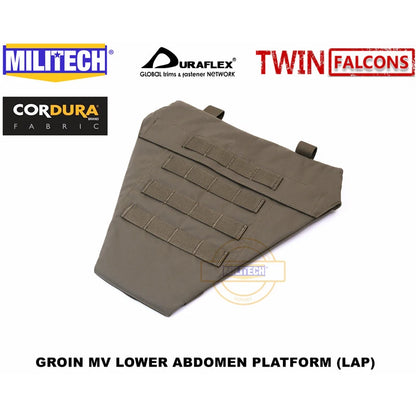 MILITECH Level 3A Groin Protection MV LAP Lower Abdomen Platform Pouch Molle Abdominal Bag With Soft Panel