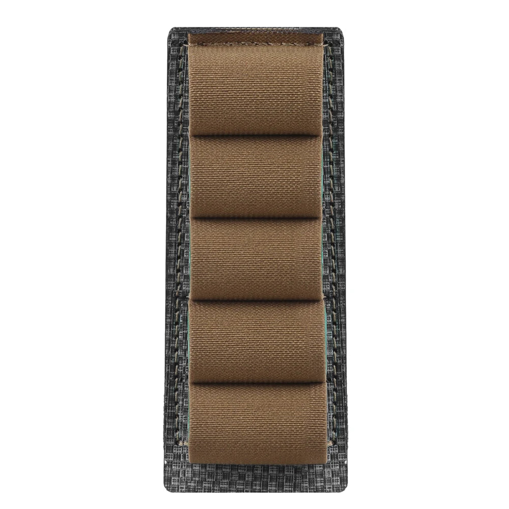 Tactical Elastic 5 Gauge Shell Holder MOLLE Shotshell Hanging Panel Magazine Pouch Paintball Airsoft Hunting Gear