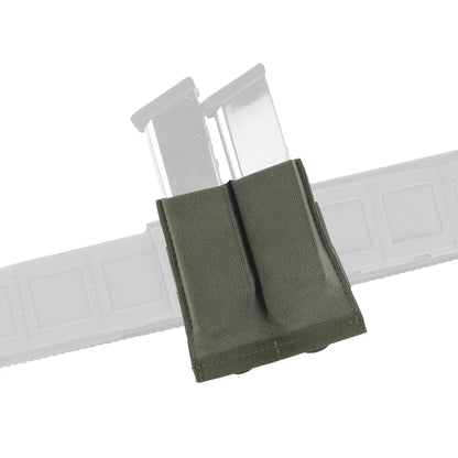 OPHIDIANTAC Lightweight Elastic Double 9MM Mag Pouch Back MOLLE Design for Plate Carrier or Chest Rig
