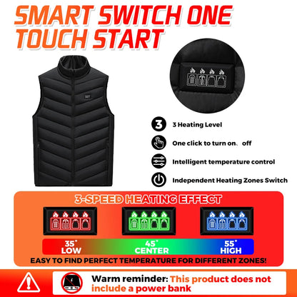 21 Heated Vest Zones Electric Heated Jackets Oversized USB Electric Jacket Men Women Winter Warm Coat For Hiking Outdoor Camping