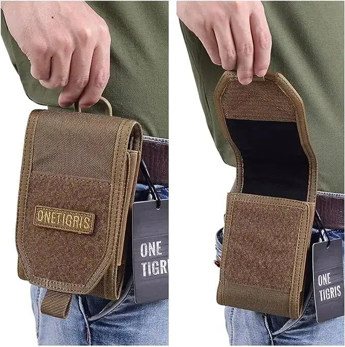 OneTigris MOLLE Tactical Hunting EDC Waist Bag Smartphone Holder Pouch for iPhone6s SE iPhone 14 13 12 11 8 7 6 Pro Max XR