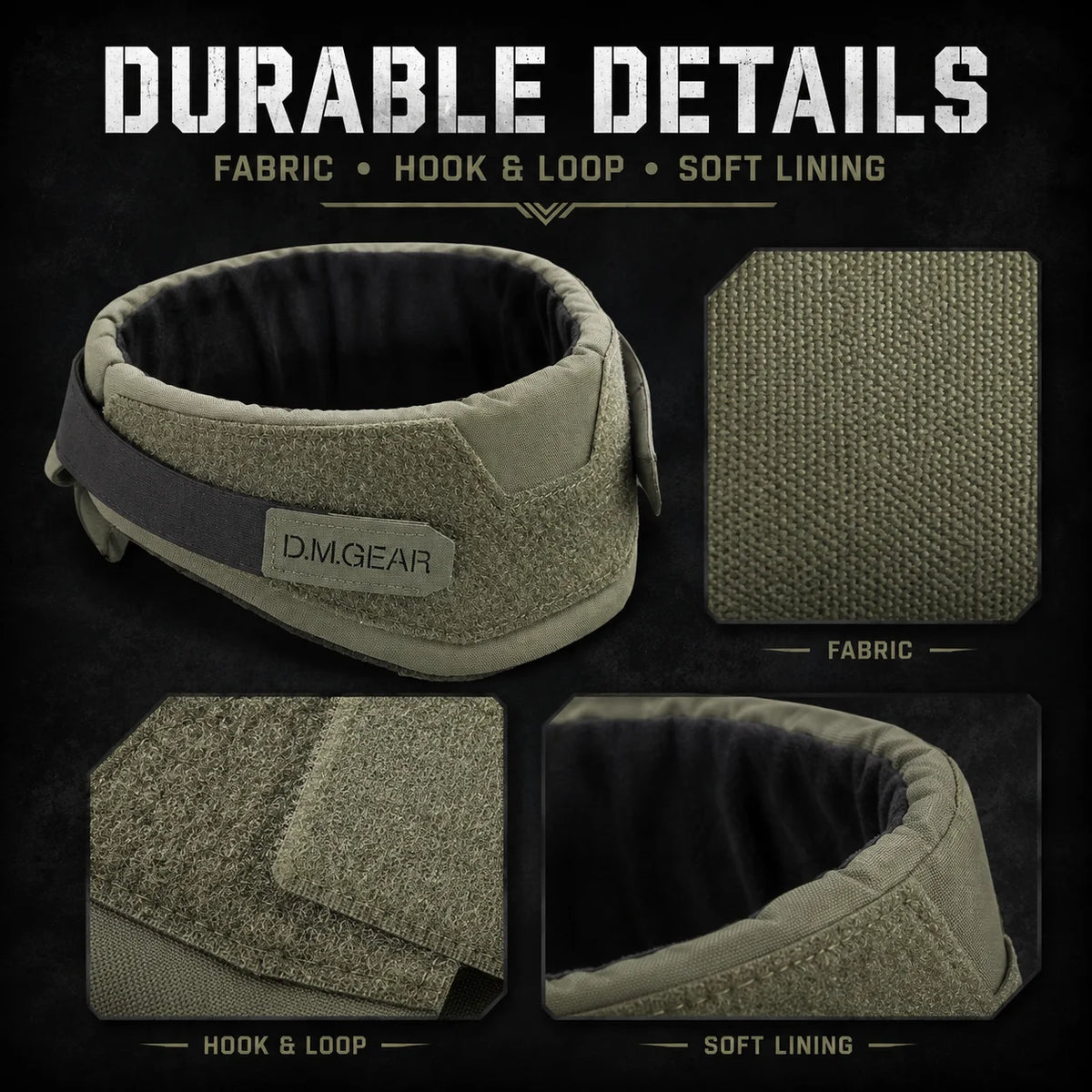 Universal Tactical Collar Neck Guard 2.0 Adjustable Hook Loop Low Profile Protector for Plate Carrier Tactical Vest Accessory