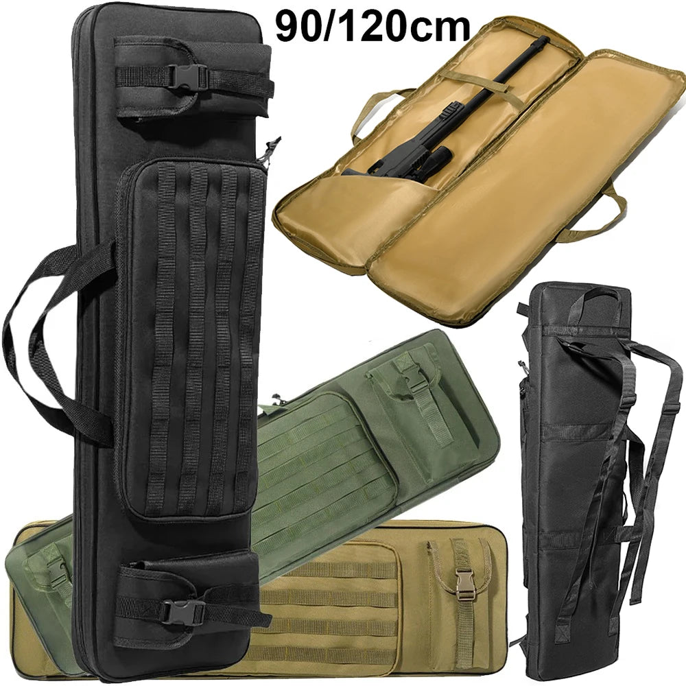 #Hot Tactical Rifle Bag 120cm/90cm Gun Carrying Case Hunting Gun Bag Rifle Case Shotguns Transport Backpack with Pistol Holster