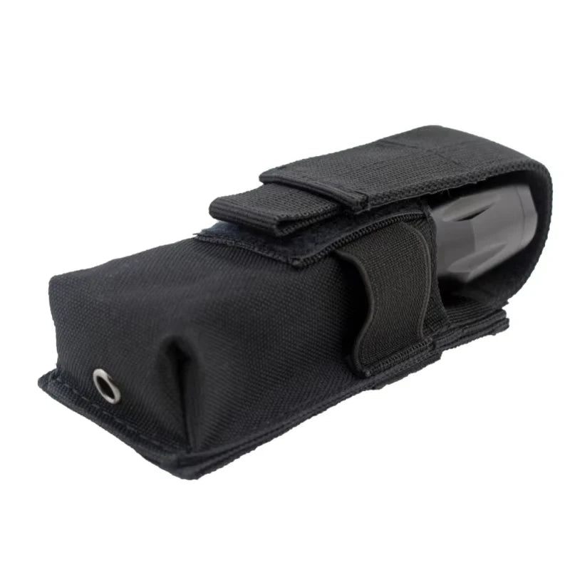 Molle Tactical M5 Flashlight Pouch 9MM Single Magazine Holster Torch Holder Utility EDC Tool Outdoor Hunting Key Knife Waist Bag