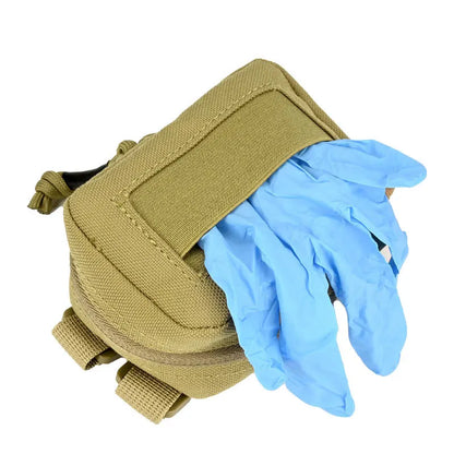 Tactical Disposable Glove Pouch Nylon Duty Belt EMT Bag Molle Accessory for Hunting Outdoor Sports