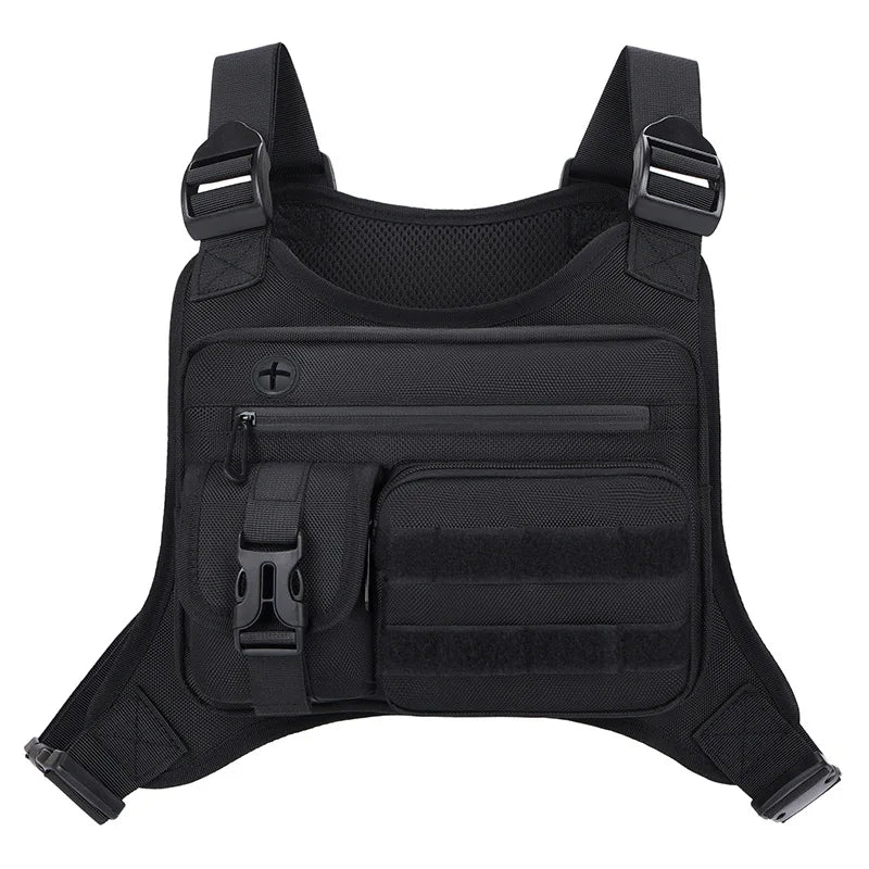 Outdoor Tactical Vest Multi-Functional Waterproof Wear-resistant Backpack Men's Tactical Chest Bag for Hunting Fishing Camping