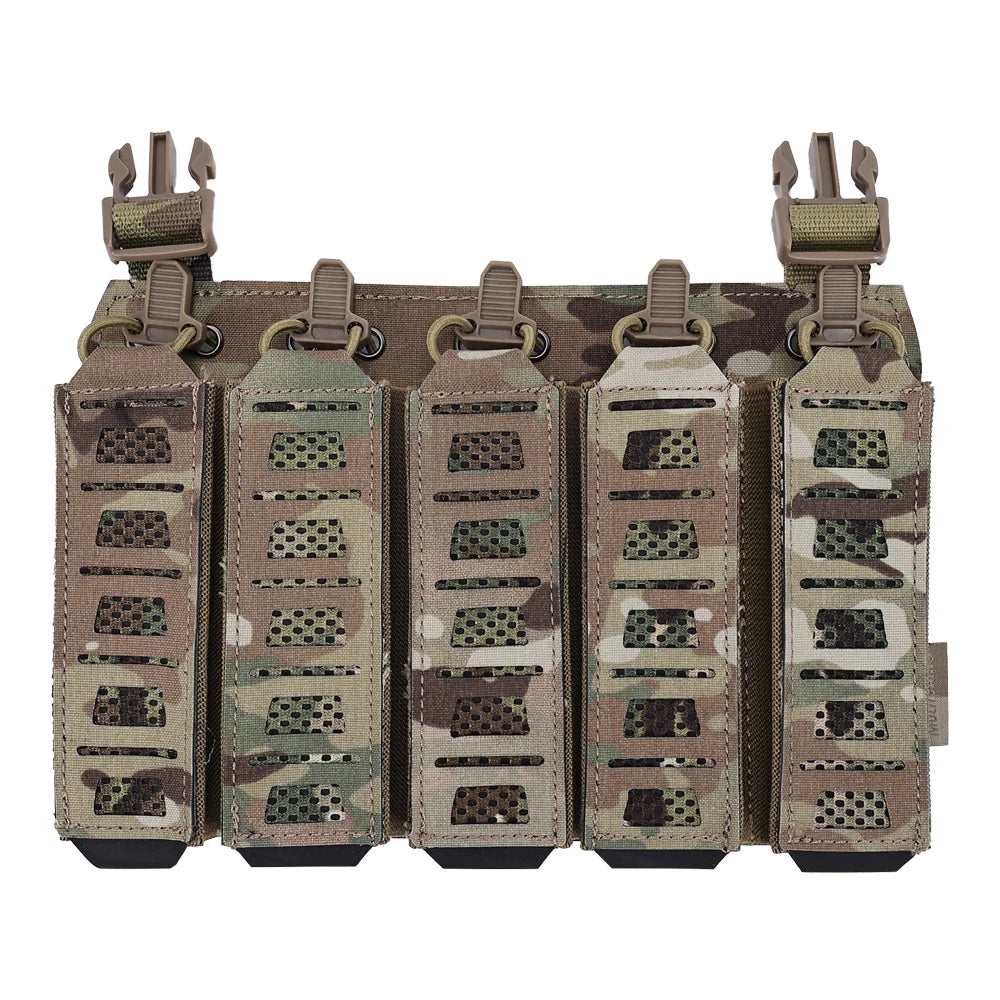 MP5 MP7 Magazine Placard with Hook&Loop Backing & Elastic Straps Tactical Chest Rig Panel for Airsoft Hunting - SINAIRSOFT