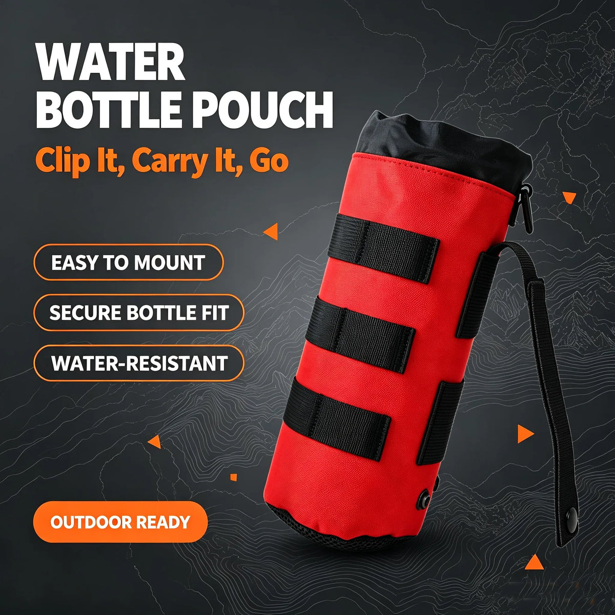 New Tactical Molle Water Bottle Bag Cup Holder Outdoor Camping Hiking Cycling Fishing Hunting Water Bottle Travel Kettle Carrier