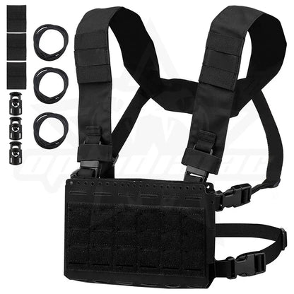OPHIDIANTAC SSMK5 Split Chest Harness with Moles 5.56 Three-Pocket Hunting Jacket for Vehicle, Compatible with LV119 SPC JPC2.0