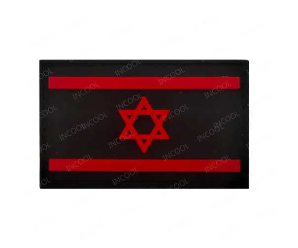 Israel Flag Embroidered Patches PVC Rubber Israeli Sticker Appliqued For Clothing