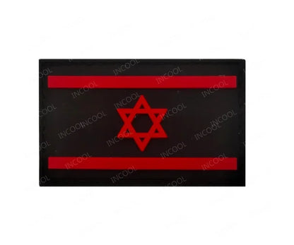 Israel Flag Embroidered Patches PVC Rubber Israeli Sticker Appliqued For Clothing