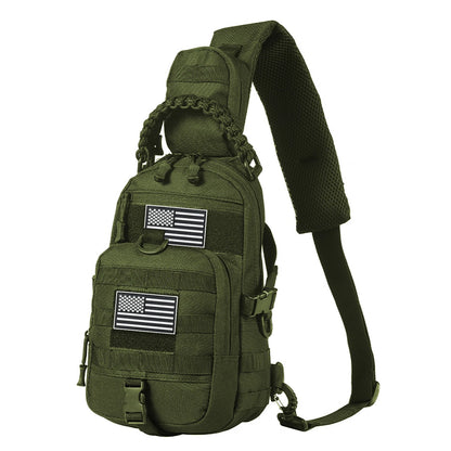 Multi functional crossbody chest bag Molle expansion system adjustable, widened, breathable single shoulder strap woven handle