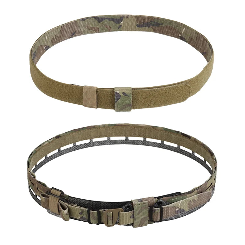 Modular Lightweight Dual Layer Belt Multi Purpose Organizer for Outdoor Airsoft Gear Adjustable Attachment System