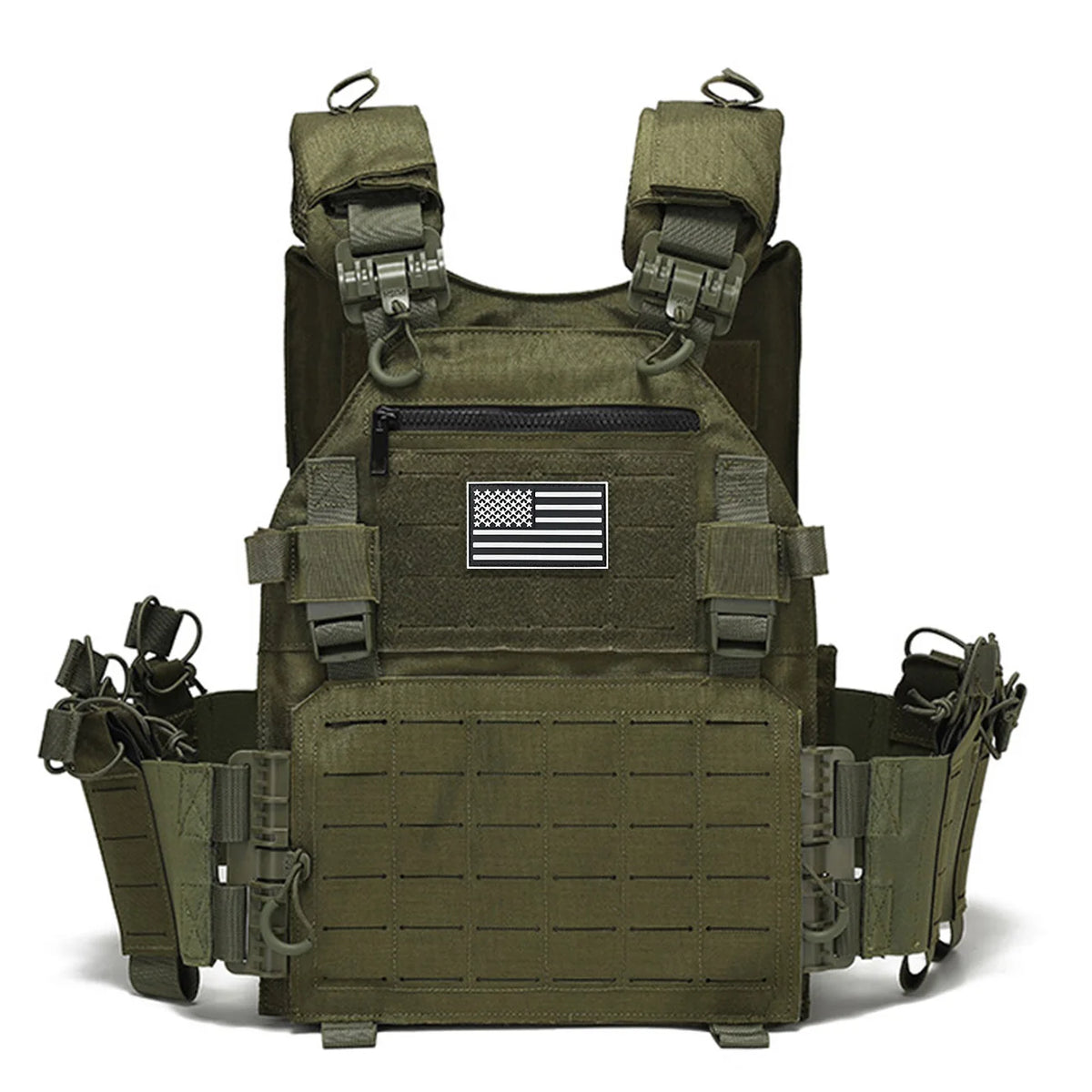 TT uick release hunting vest with chest zipper anti-theft bag MOLLE modular expansion breathable elastic vest