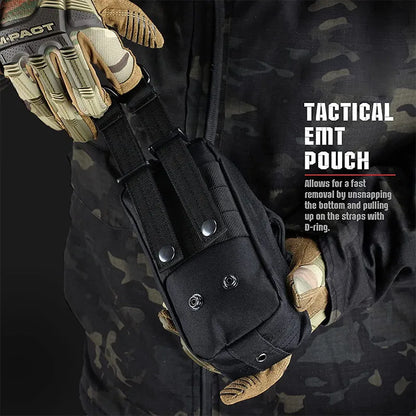 Outdoor Rescue Bag Medical EDC Bag First Aid Kit Tourniquet Scissors Waist Bag MOLLE Hunting Survival Pouch