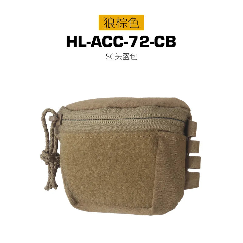 Tactical Helmet Rear Bag SC Style Brain Battery Pouch Hook&Loop NVG Battery Box Storage for Hunting Fast Helmet Gear Accessories