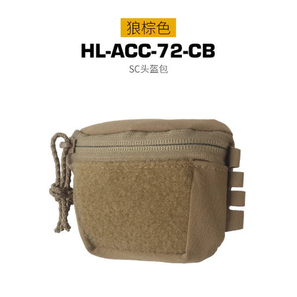 Tactical Helmet Rear Bag SC Style Brain Battery Pouch Hook&Loop NVG Battery Box Storage for Hunting Fast Helmet Gear Accessories