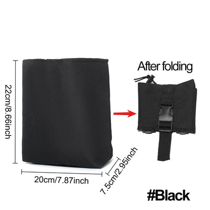 Compact MOLLE Dump Bags Heavy-Duty 600D Nylon Collapsible Pouches Hunting Adjustable Waist Strap Bags Tactical Gear Range