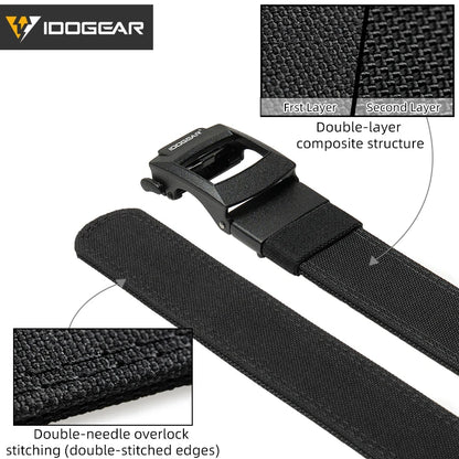 IDOGEAR 1.5 Inch Hard Tactical Belt With Adjustable Buckle 1000D Nylon for EDC CCW Duty Use 3448