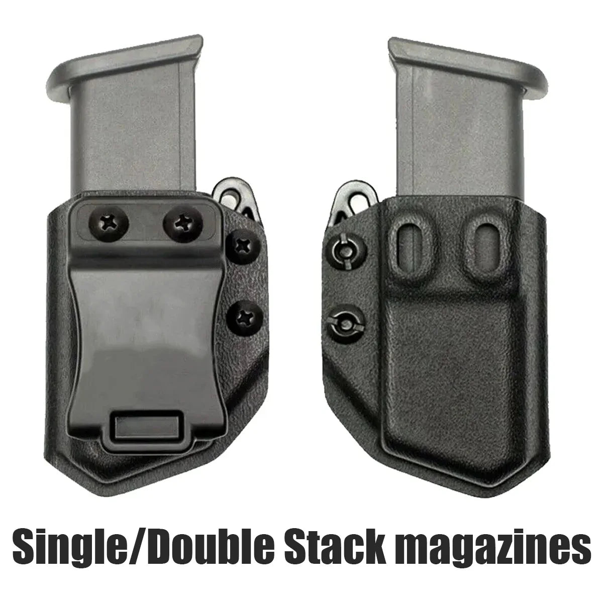 IWB OWB 9mm .40 universal Belt Clip Single Double Stack Magazine Pouch Holster Mag Carrier Holder for Pistol gun