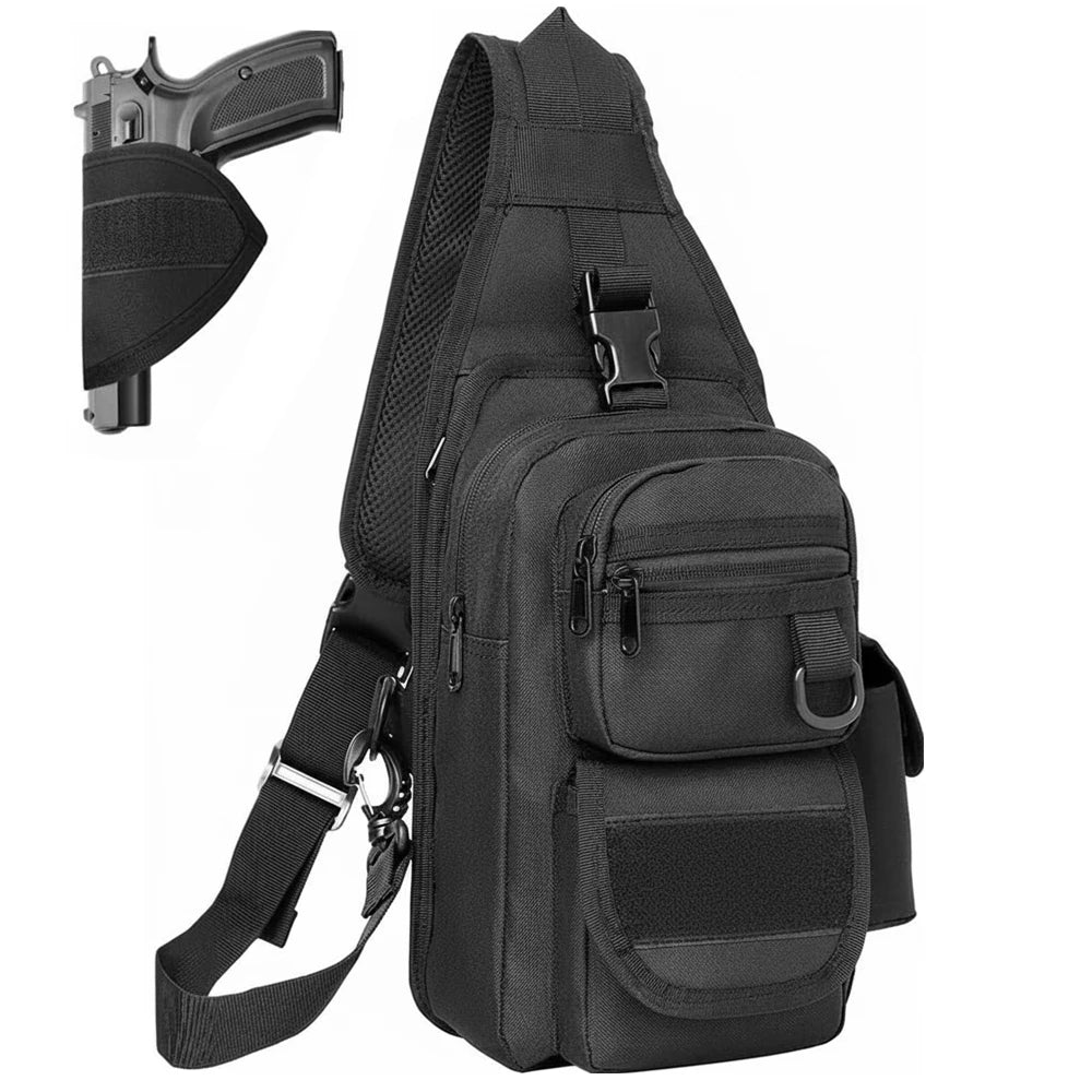 Concealed Carry Pistol Gun Bag Tactical Pistol Gun Storage Pouch Crossbody Bag Sling Backpack Shoulder Gun Holster Bag EDC Pouch