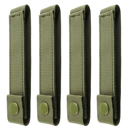 4pcs Outdoor Molle Strap 6 inch Tactical Molle Strap Molle Webbing Straps Attachment Snap Strap Nylon Thumb Snap Straps