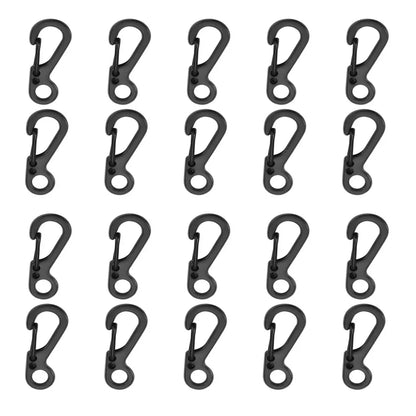 20Pcs Mini Carabiners Set Outdoor EDC Rope Spring Clasps Keychain Camping Hooks Paracord Clips Tactical Survival Buckle
