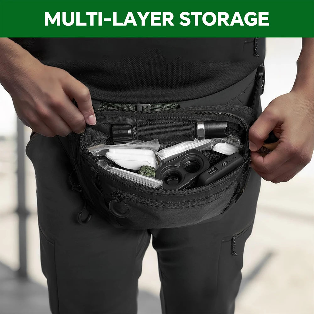 Tactical Waist Bag Concealed Carry Gun Bag Quick Access Handgun Bag Adjustable Waist Belt Fanny Pack with Gun Holster Outdoor