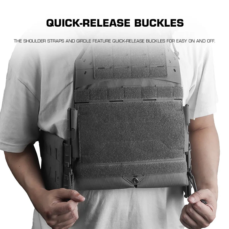 LV-120 Tactical Plate Carrier SS Style Modular MOLLE Vest with Quick Release Reactive Cummerbund Hunting Airsoft Training Gear