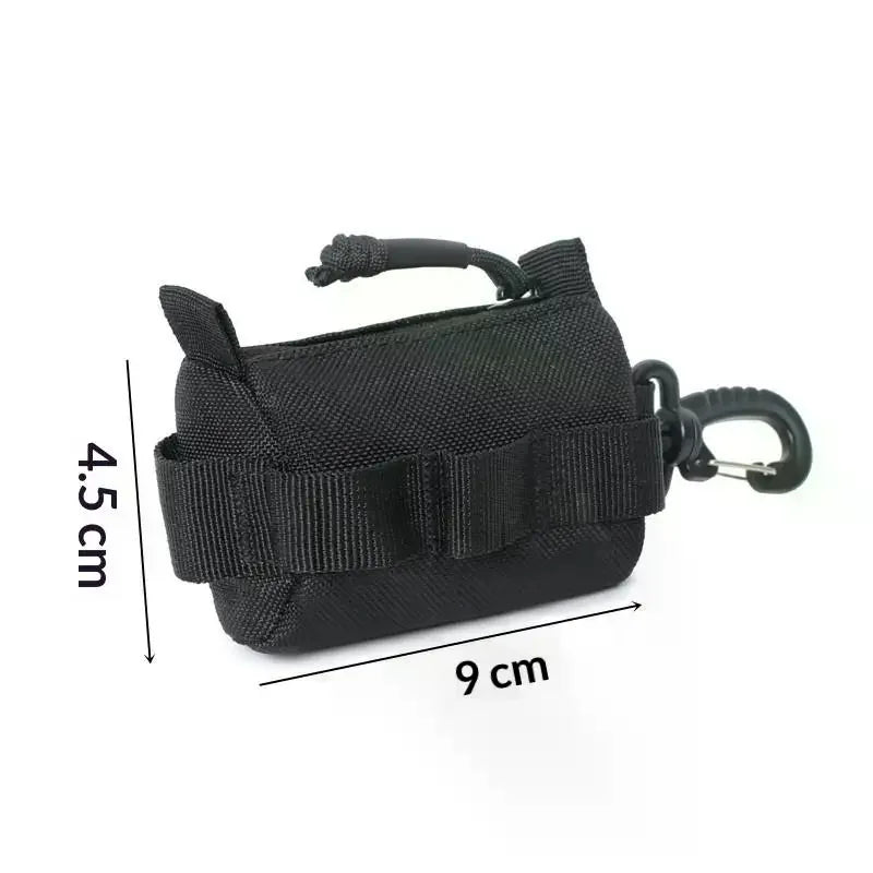 Outdoor Buckle Bag EDC Pouch Zipper Key Holder Pocket Portable Wallet for Small Tools Travel Gear