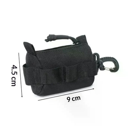 Outdoor Buckle Bag EDC Pouch Zipper Key Holder Pocket Portable Wallet for Small Tools Travel Gear