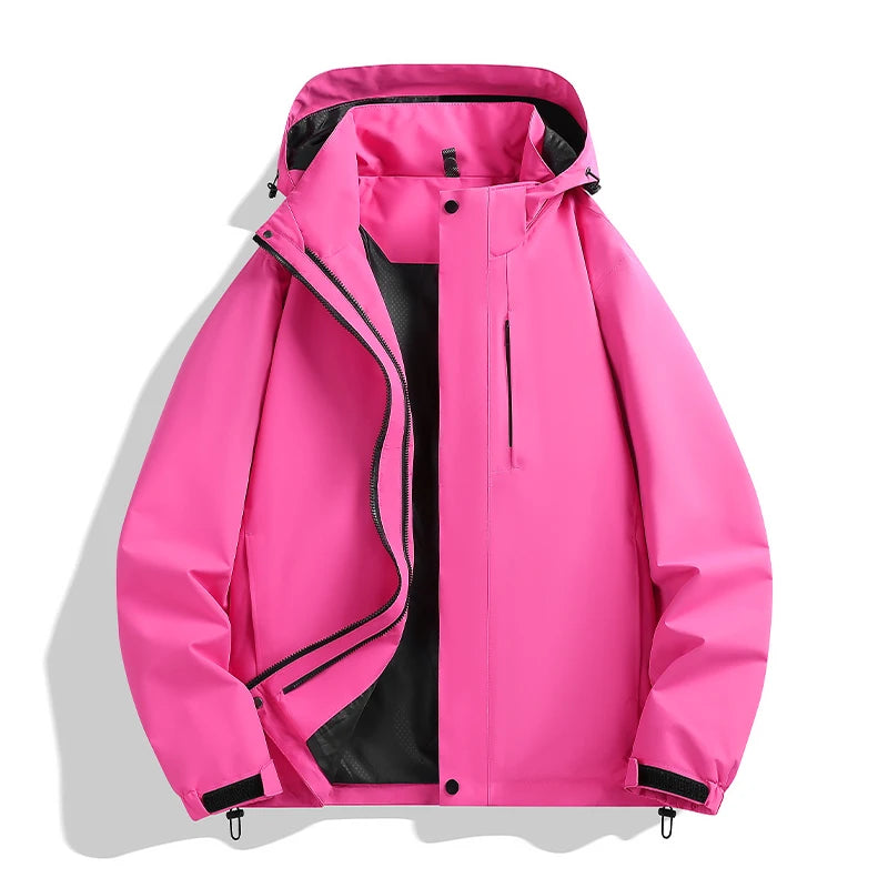 CHRLCK Unisex Hiking 3IN1 Jacket Waterproof Camping Trekking Fishing Oilproof Jackets Outdoor Sport Windbreaker Autumn Winter