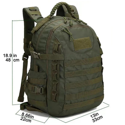 35L Tactical Backpack Large 3 Days Backpack for Men Molle Assault Pack Bug Out Bag Heavy Duty Hiking Treeking Rucksack