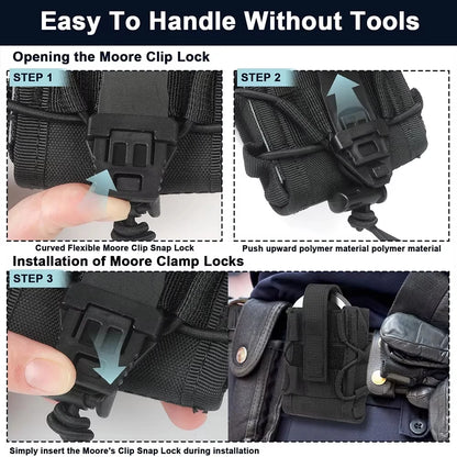 Tactical Handcuffs Holder Molle Pouch Open Top Universal Handcuff Case Shackles Holster Waist Bag Belt Hunting Accessories