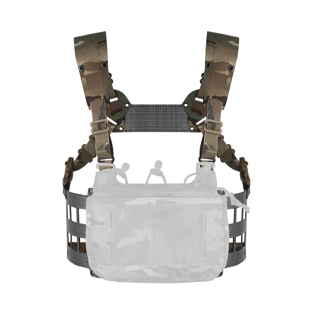Ferro Style Tactical Chest Rig Wide V2 2nd Gen Lightweight Chesty Rig Hunting Vest Gear Extended Front Flaps Plate Carrier Adapt