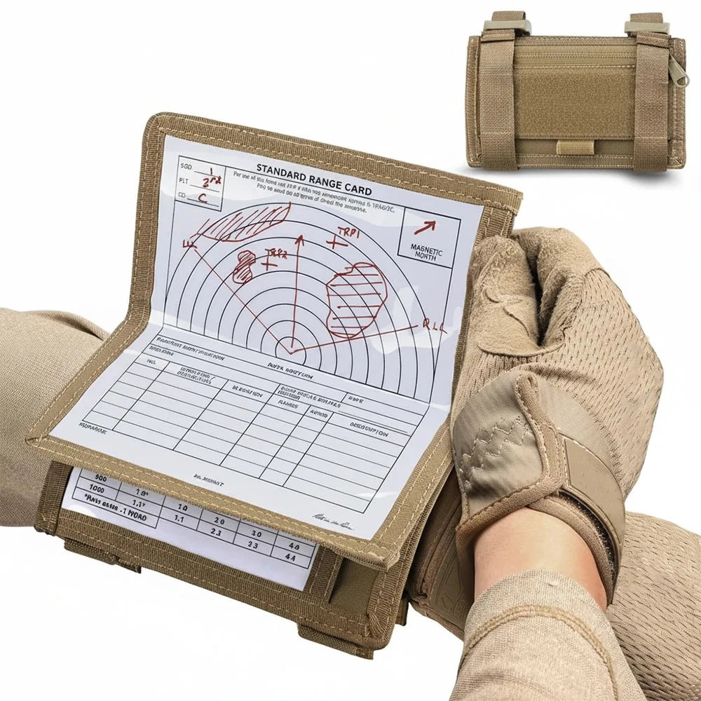 Tactical Map Case Arm Sleeve Wrist Map Holder Wristband Map Pouch Card Holder for Shooting Rescue Field Measurement