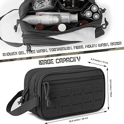 1000D Tactical Toiletry Bag Molle EDC Organizer Pouch Utility Men Large Capacity Travel Storage Case for Outdoor Hunting Camping