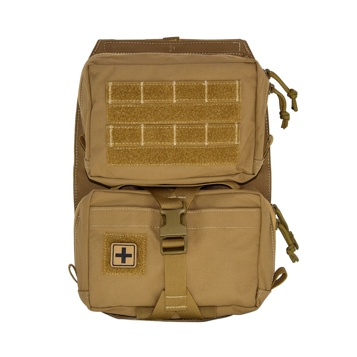 QX Tactical Vest Backboard Bag Detachable MOLLE Zip-On Panel Utility Pouch for Plate Carrier Airsoft