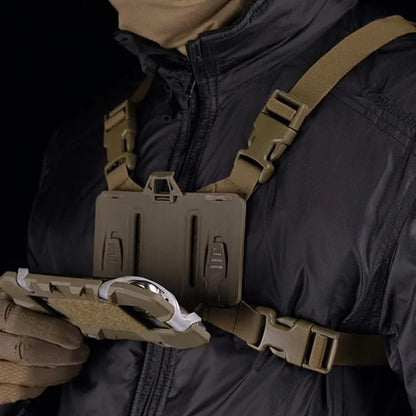 Tactical Navboard Flip Lite Harness Setup Navigator Smart Phone Holder Chest Rig Front Placard Navigation Outdoor Hunting Vest