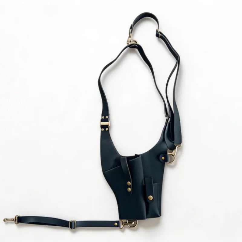 Retro Underarm Gun Holster, Punk Western Adjustable PU Leather  Shoulder Bag for Cosplay, Halloween & Outdoor