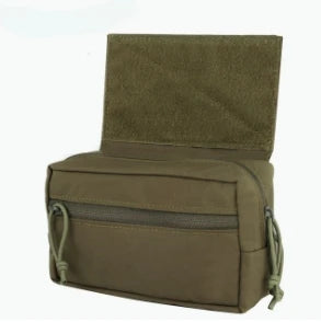 Tactical Vest Front Abdomen Pouch, MOLLE Multifunctional Sundries Storage Utility Bag for CS Game Outdoor Sports Vest Accessory